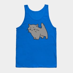 Sad Blue Persian Kitten Tank Top